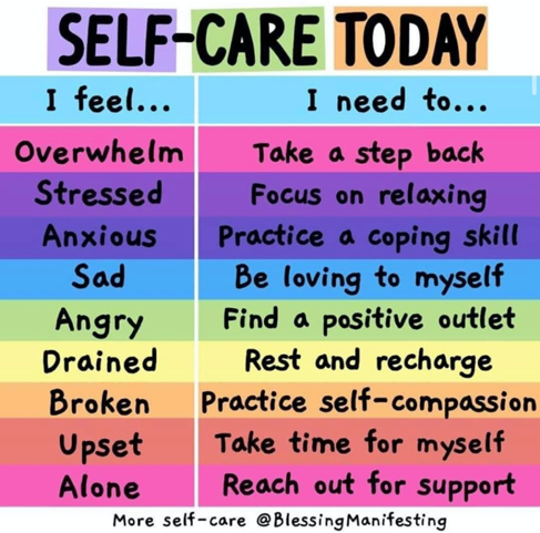 Build self-care time into your daily schedule.