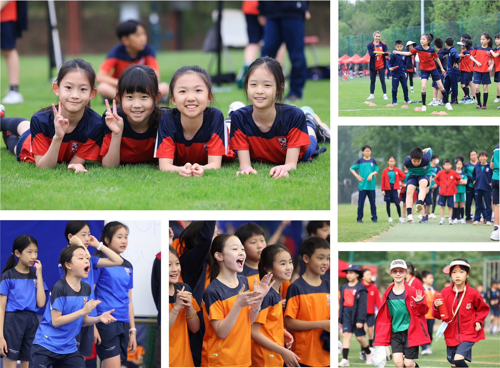 Junior School sports day  - cheering for each other