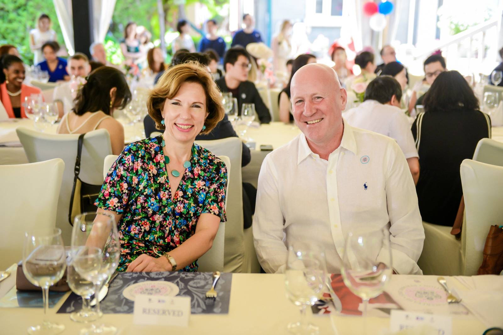 Caroline Wilson, the British Ambassador to China, with Anthony Coles, DCB’s Head of College