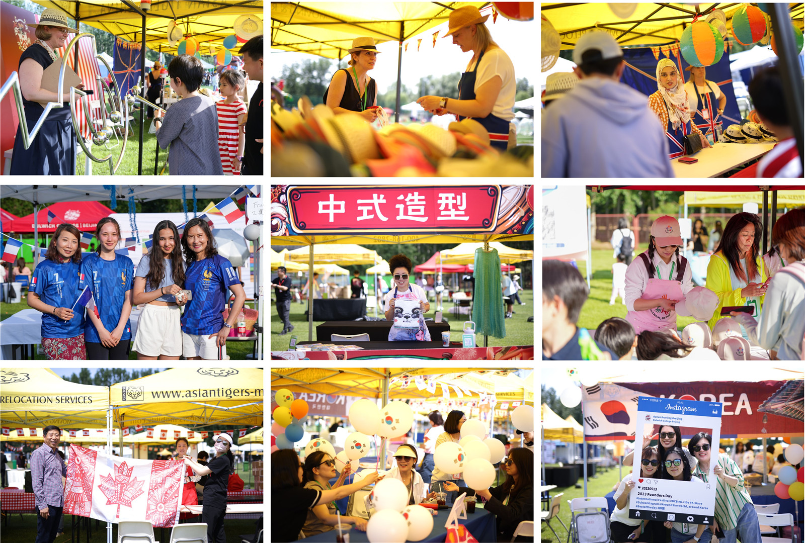 Country and food stalls on Founder's Day