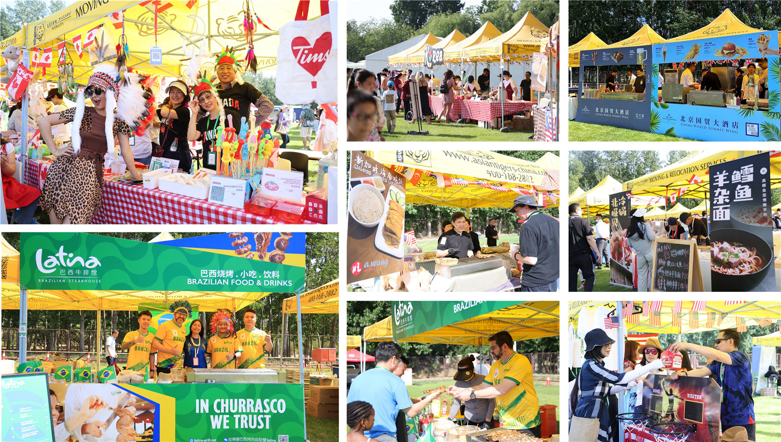 Country and food stalls on Founder's Day