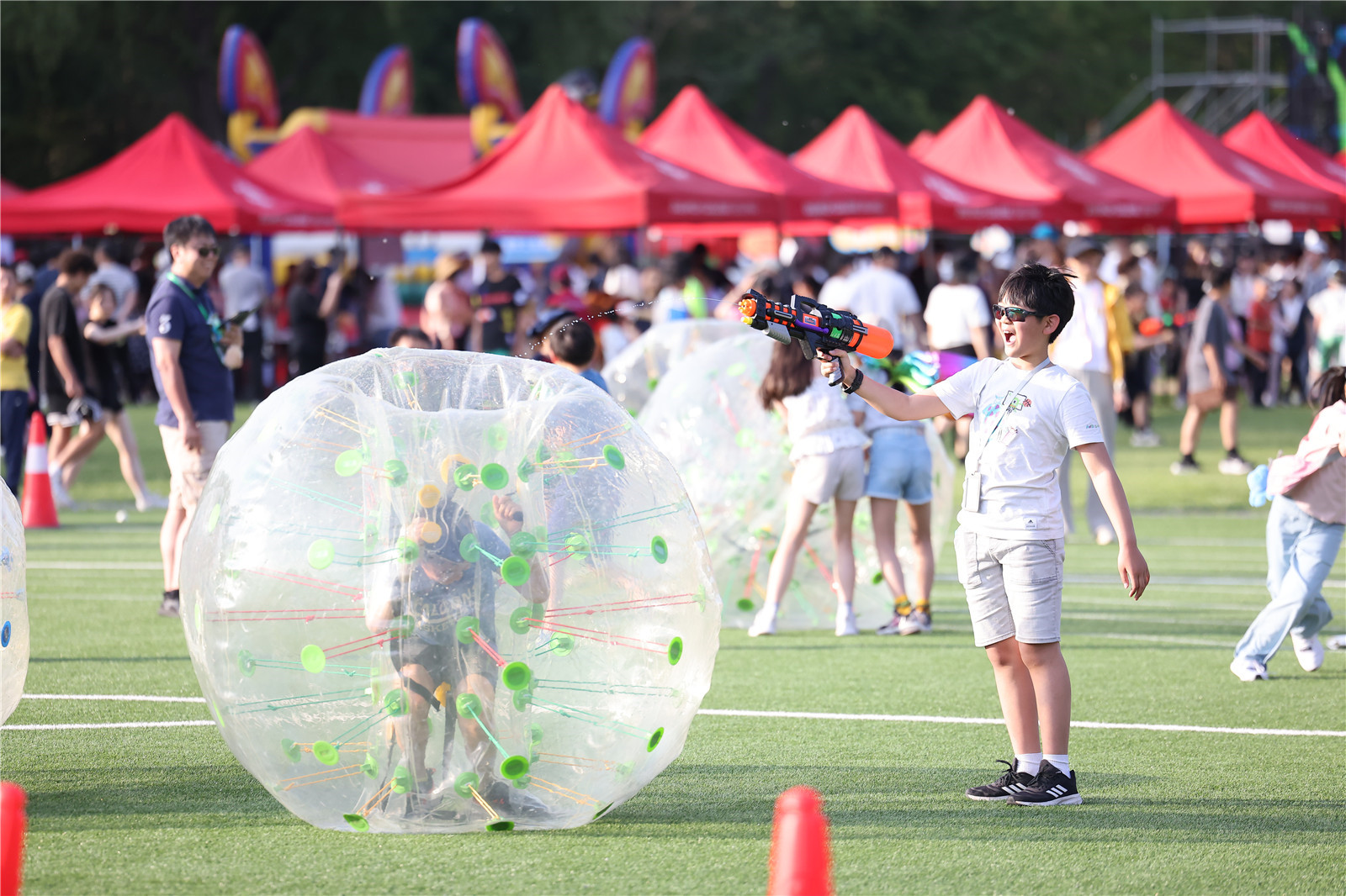 Students playing on Founder's Day