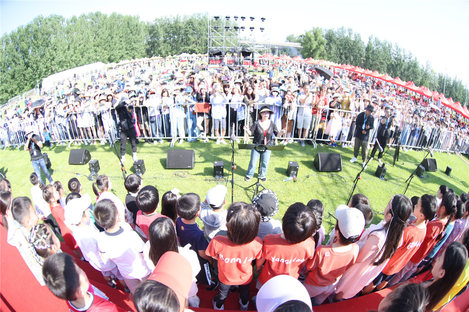 Students performing on Founder's Day