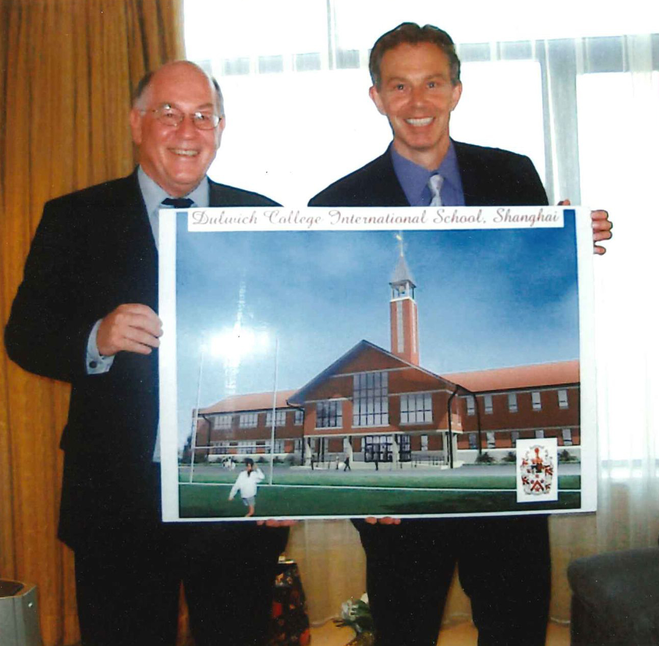 Our first Head of College Colin Niven meets British Prime Minister, Tony Blair