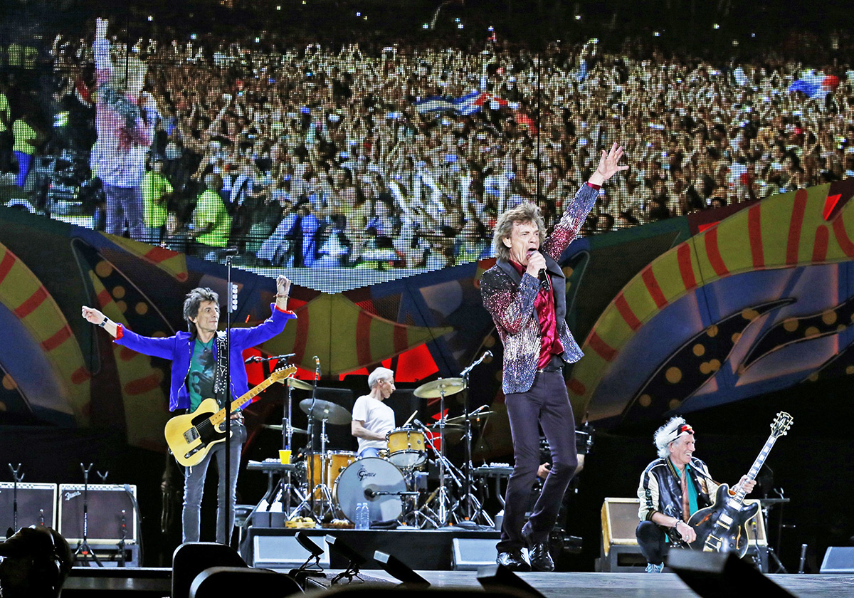 Dulwich staff and student choirs perform with The Rolling Stones during their first China concert