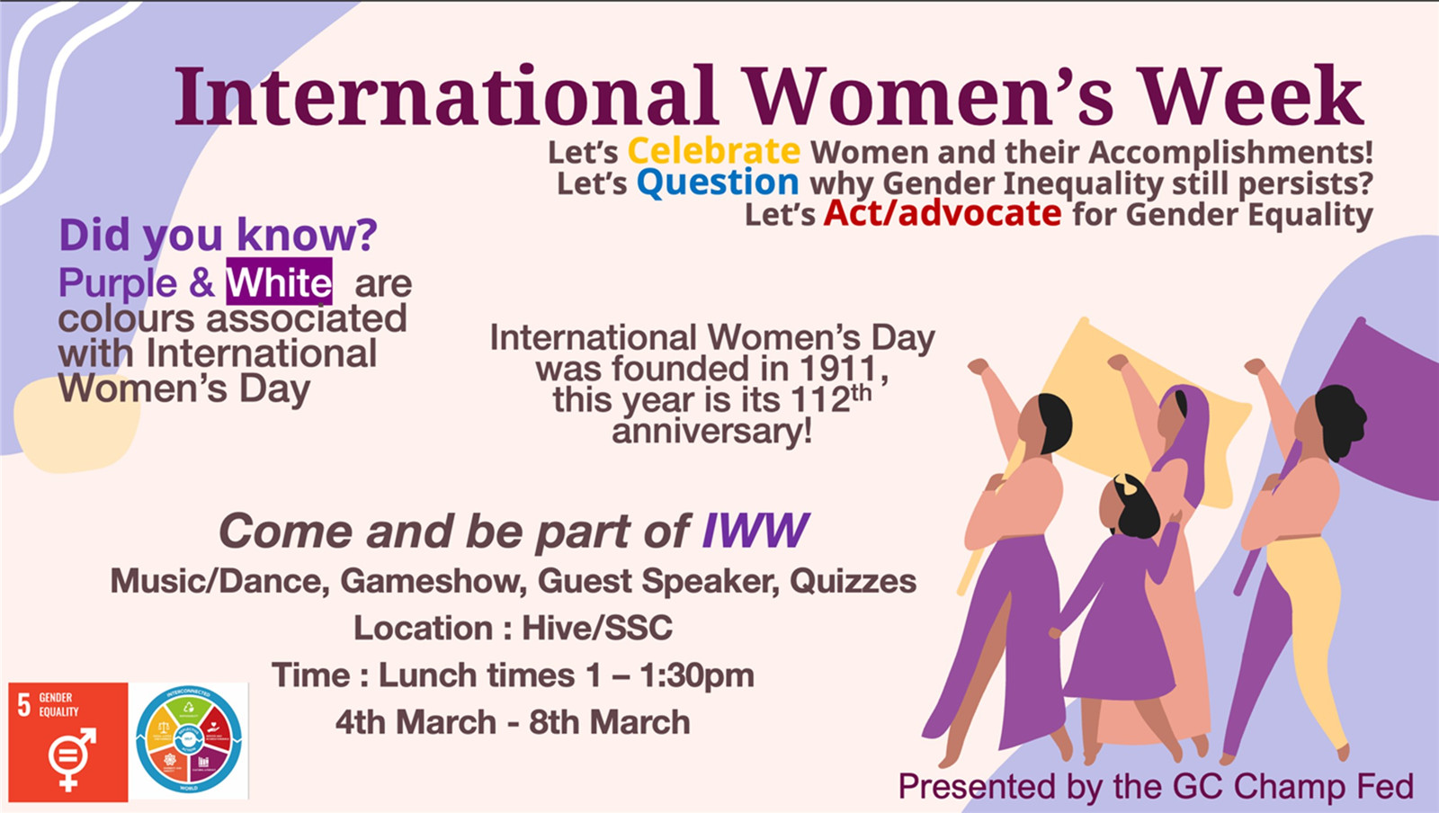 International Women's Week poster