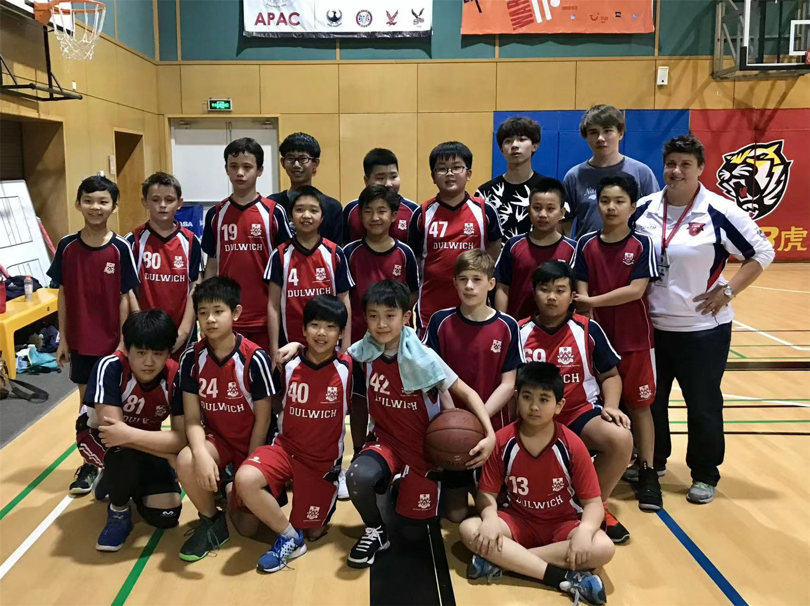 Brian participates in the Year 7 Basketball Team at the ISAC Tournament.