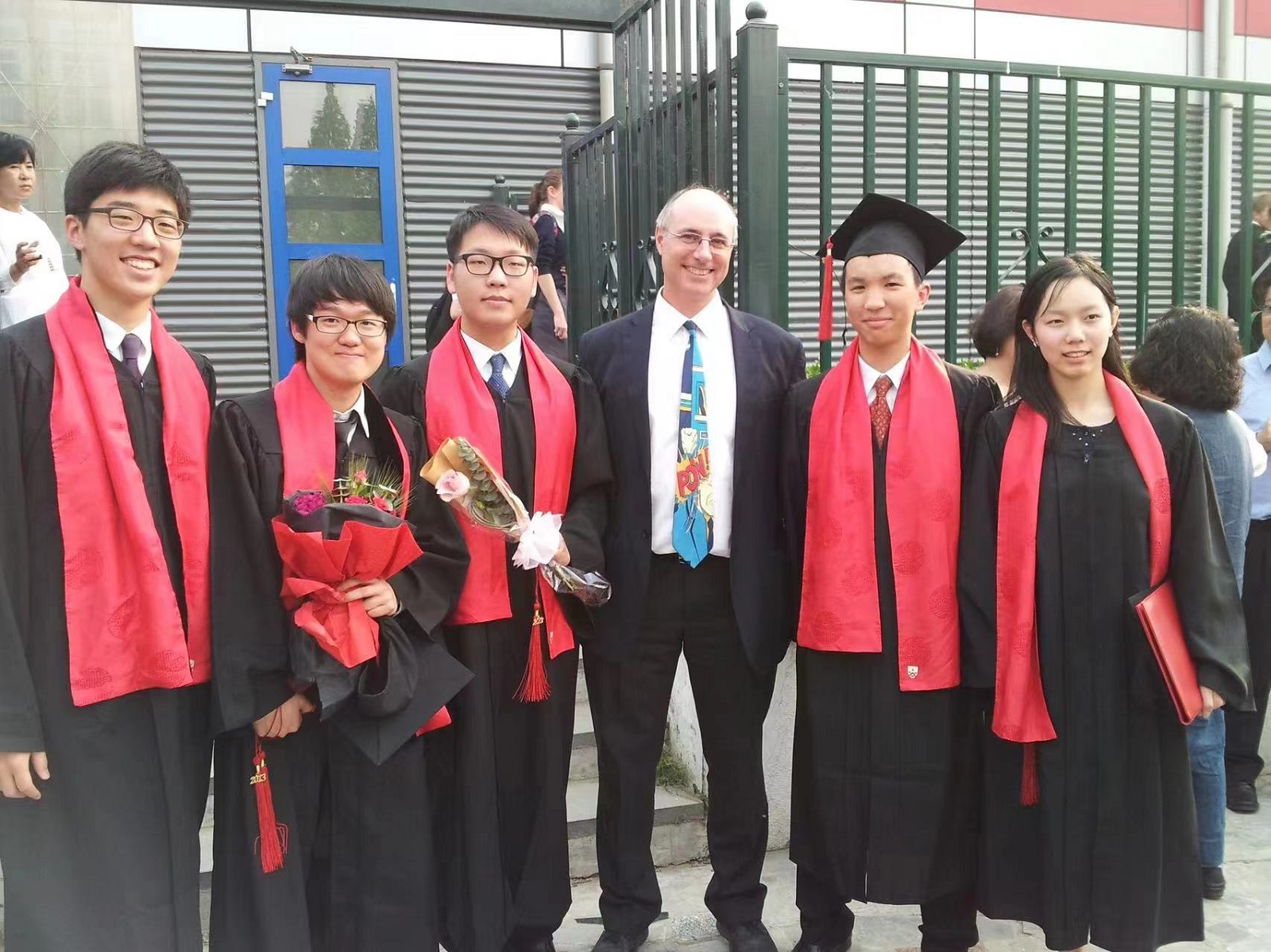 Graduation Day. Kim with his IB Further Maths SL Class with Mr Brook