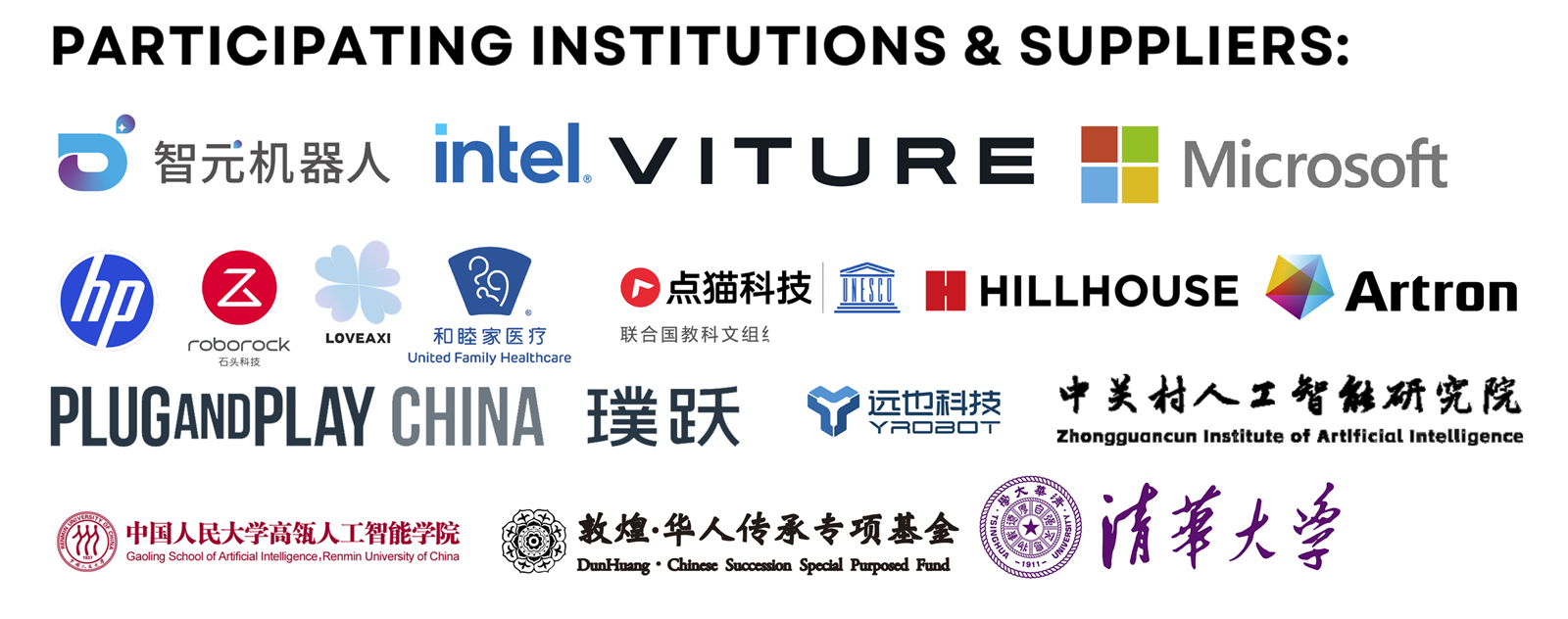 participating institutions and suppliers