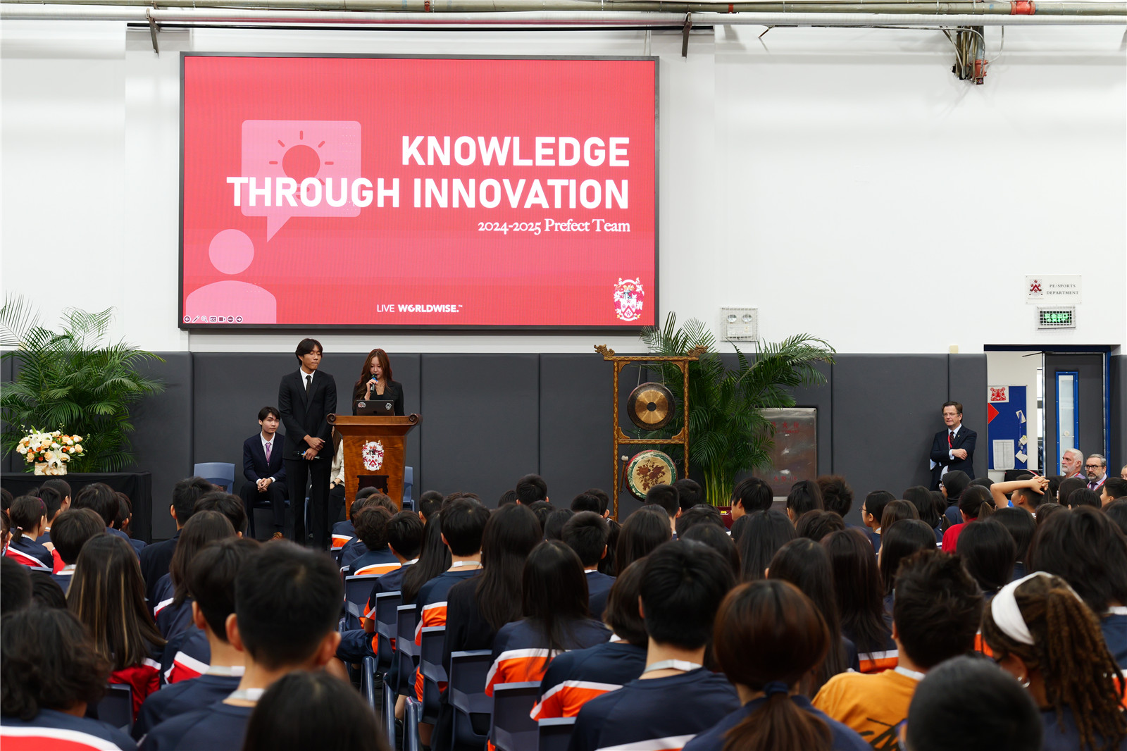 Catherine at Commencement Assembly