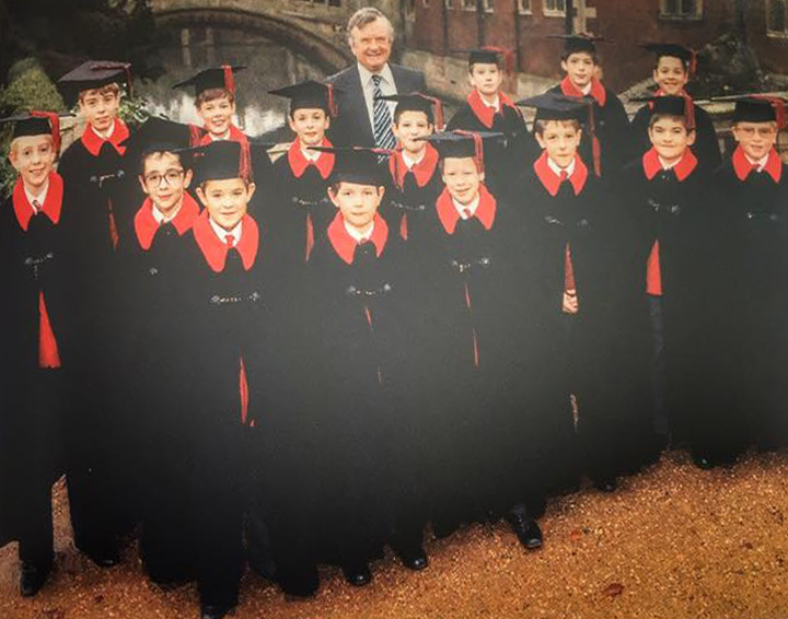 Tim Parker as chorister at St Johns College Cambridge