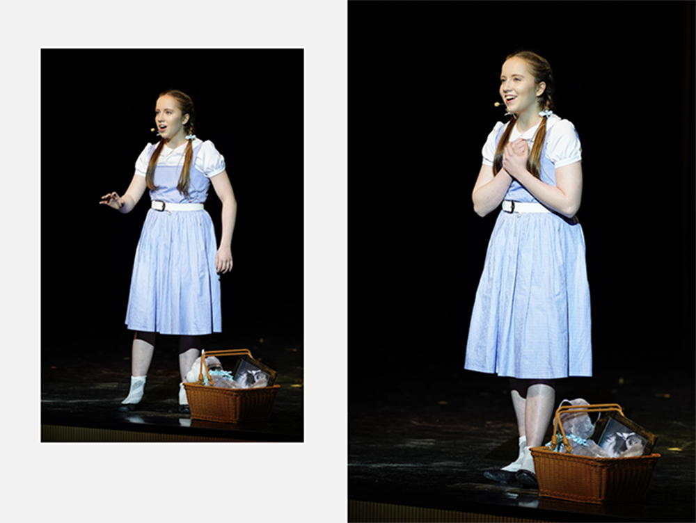 Bella acts in the main role of Dorothy