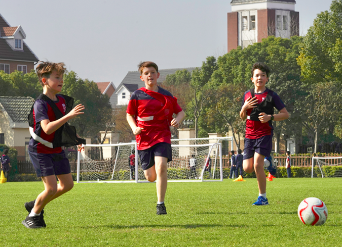 Boys football training