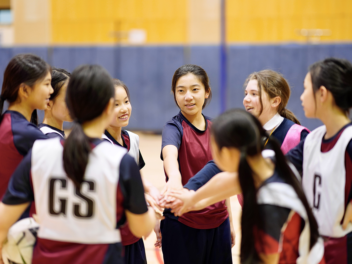 Girls netball training