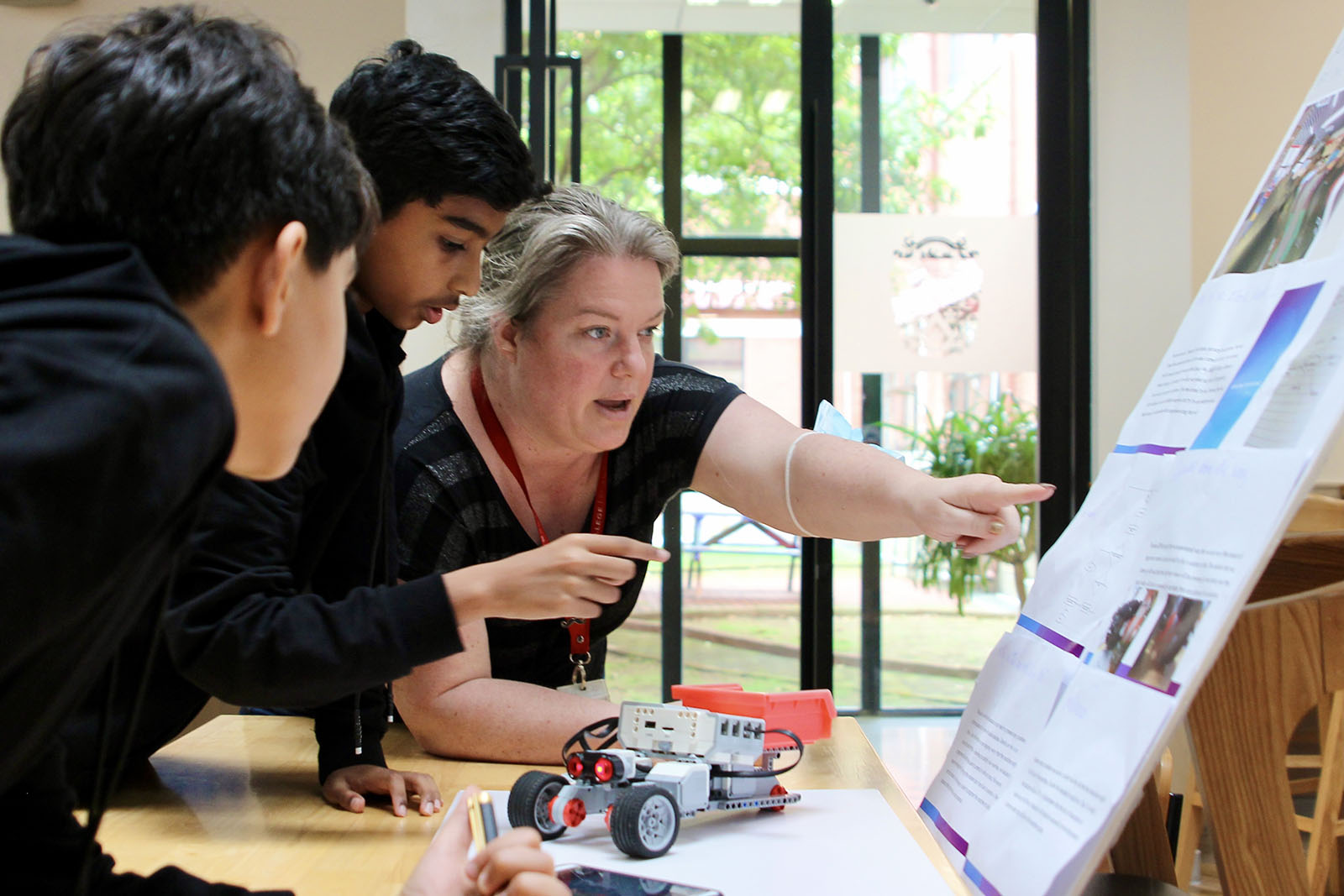 Head of Senior School Alison Derbyshire reviews a HakD presentation