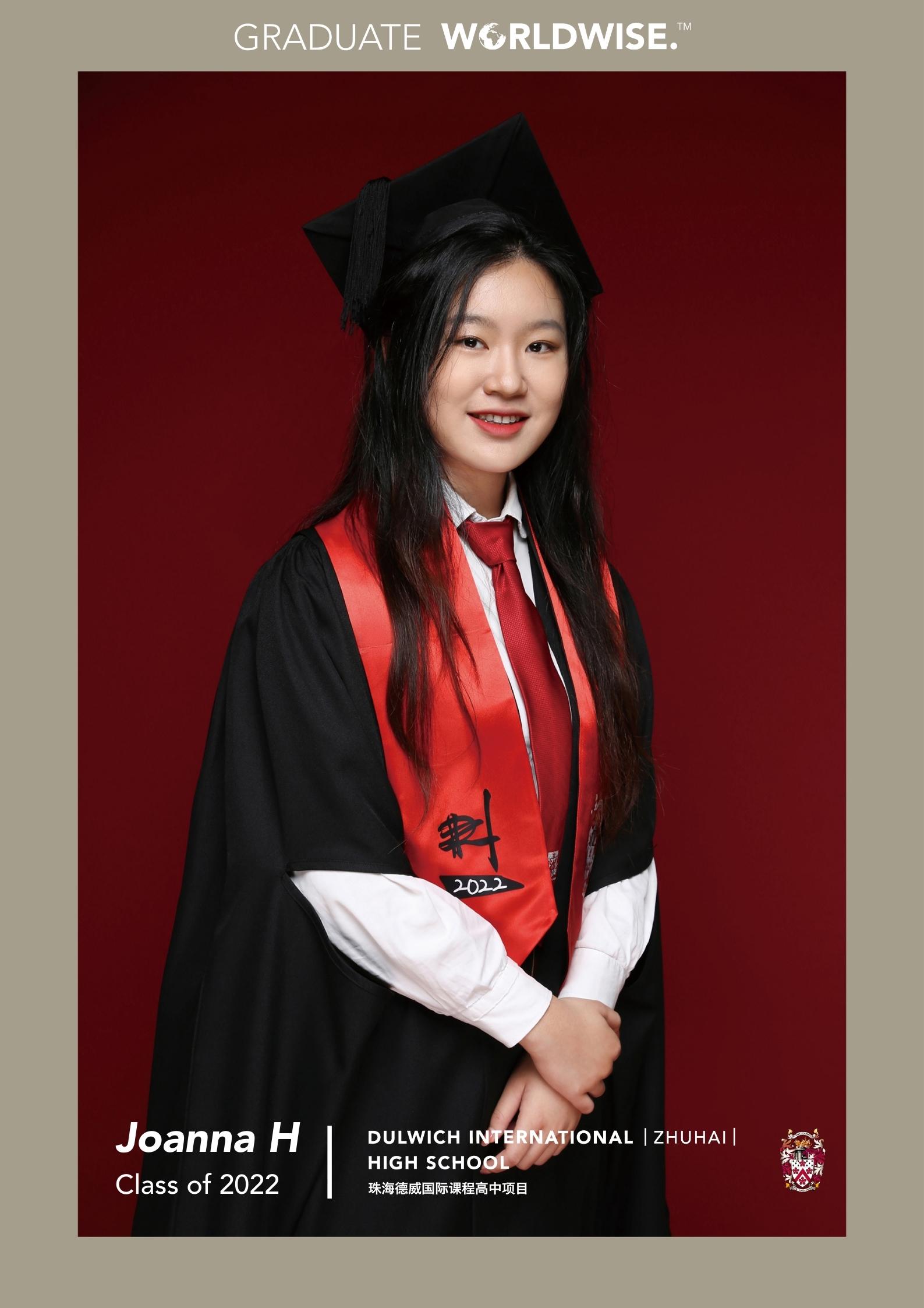 Joanna H Y13 Dulwich Zhuhai graduates feature