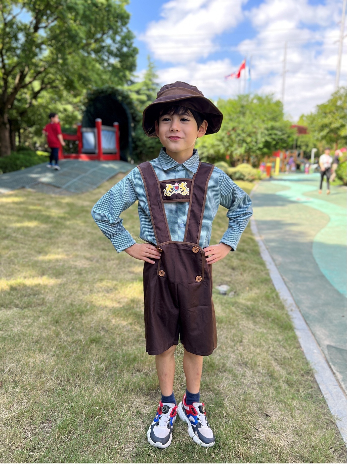 Lucas – I am wearing lederhosen today. It’s traditional clothing in Germany.