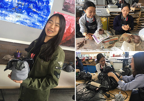 Dulwich College Seoul students participating in art activities at the Dulwich Olympiad 2019