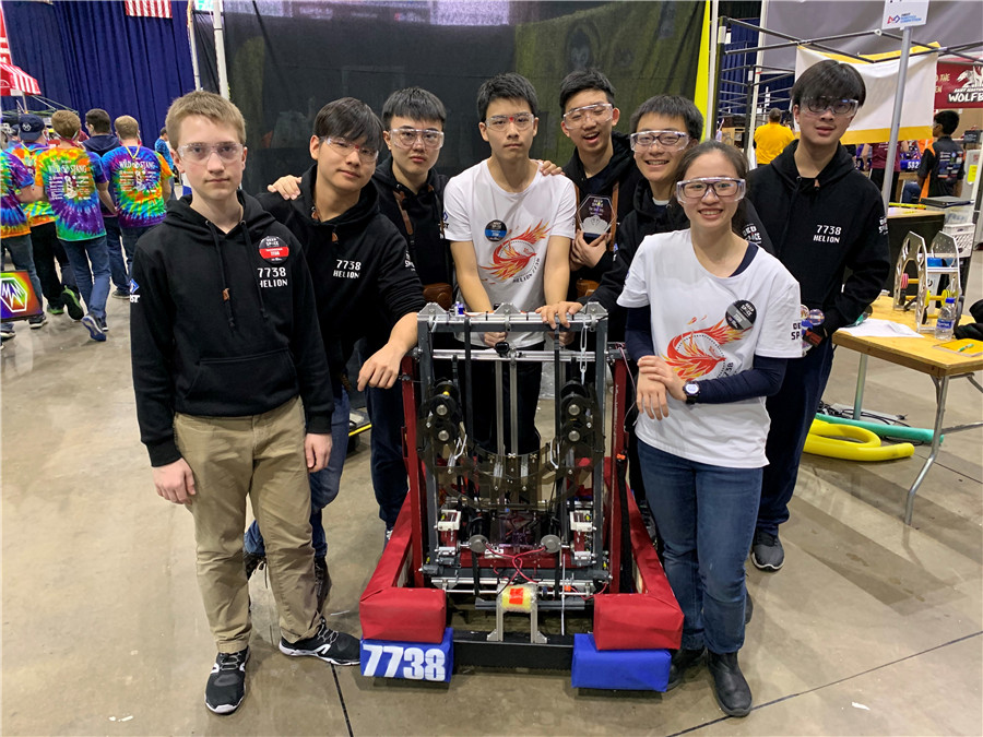 Dulwich College Beijing Team Helion at FIRST Robotics Competition Midwest Regionals Chicago