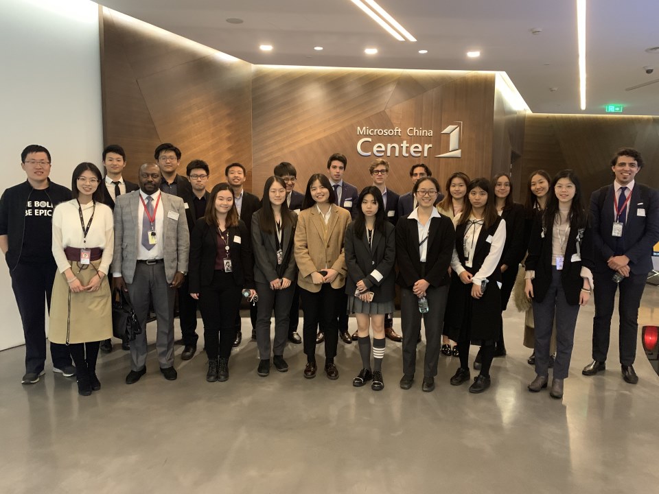 Yosef and students visiting Microsoft China