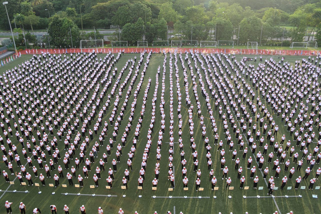 Nearly 3000 people taking part in Tai Chi Fiesta at Dulwich College (Singapore)