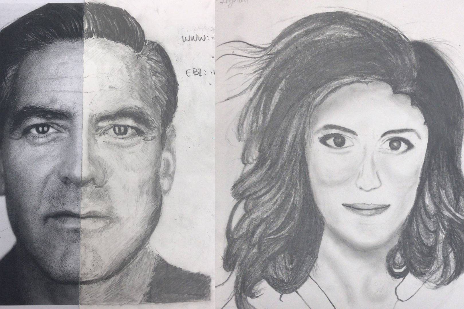 Beautiful Portraits by Year 9 Students