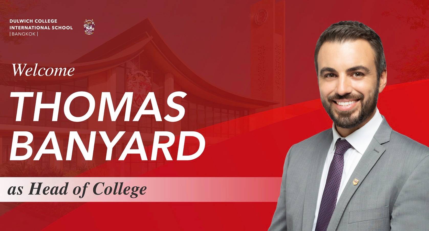 Dulwich College Bangkok welcomes Mr. Thomas Banyard as Head of College