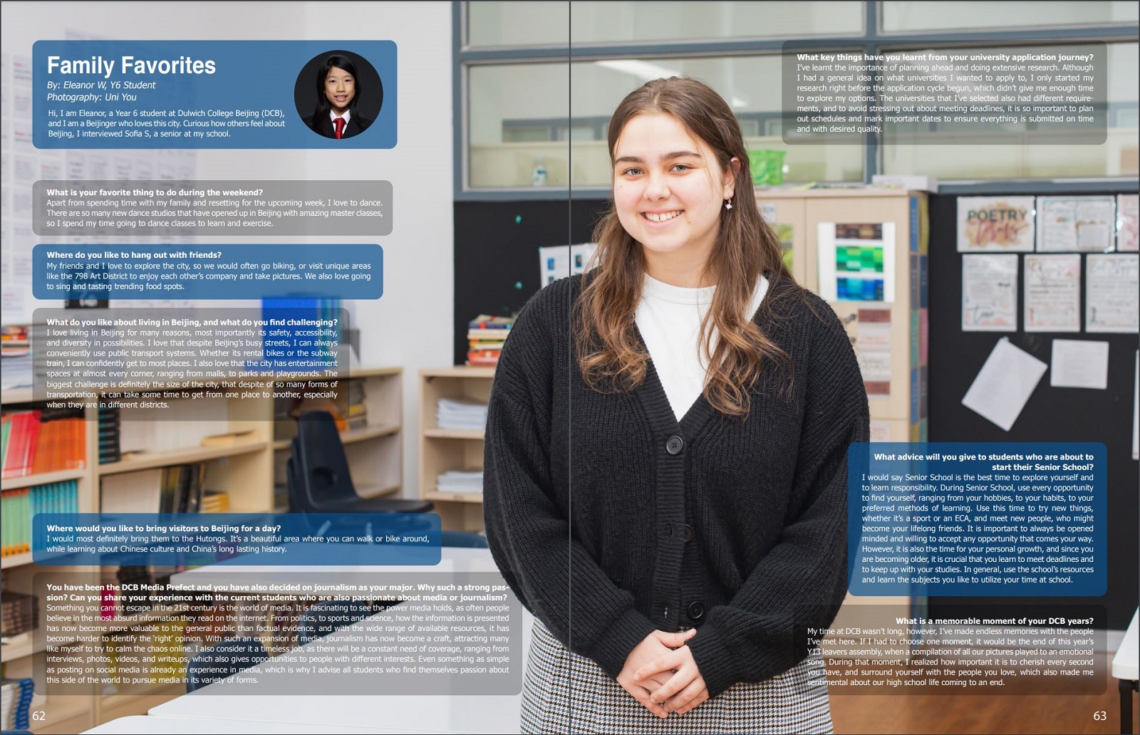 Interview with Sofia S by Junior School student Eleanor