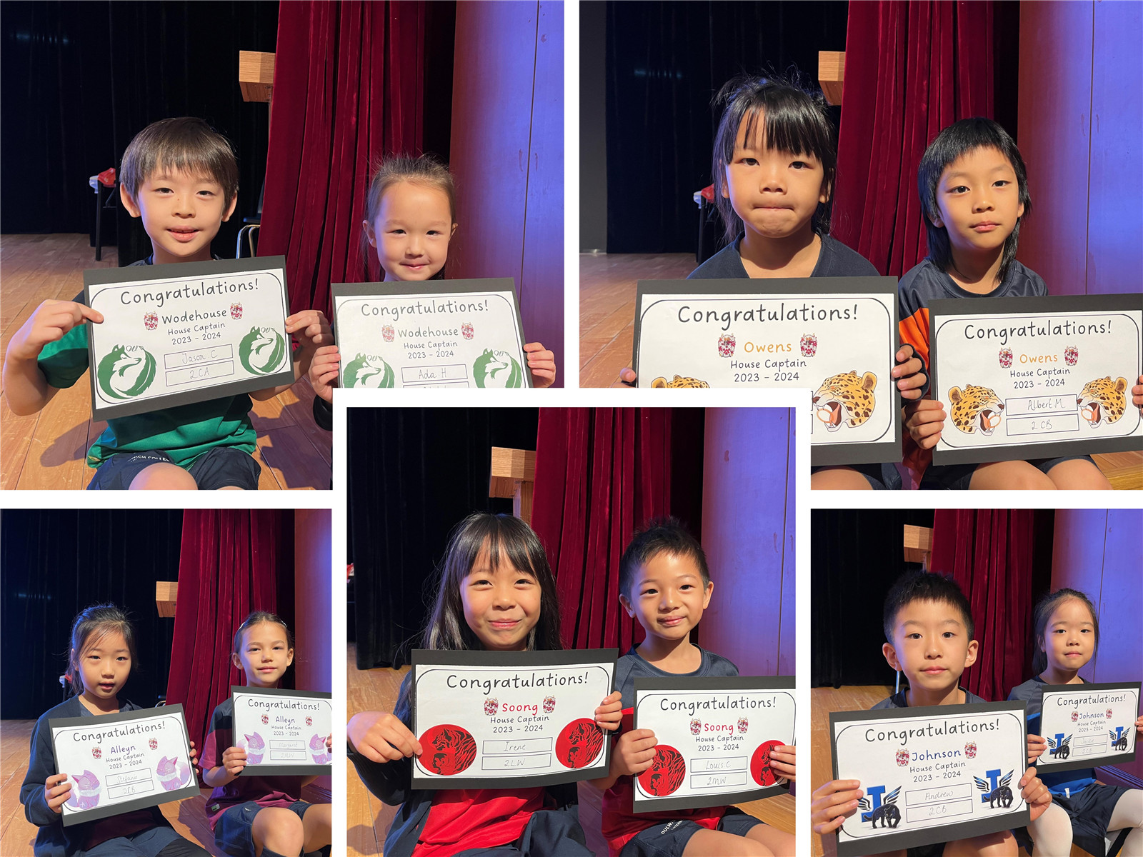 祝贺所有当选的学前部学院学生领导 !
