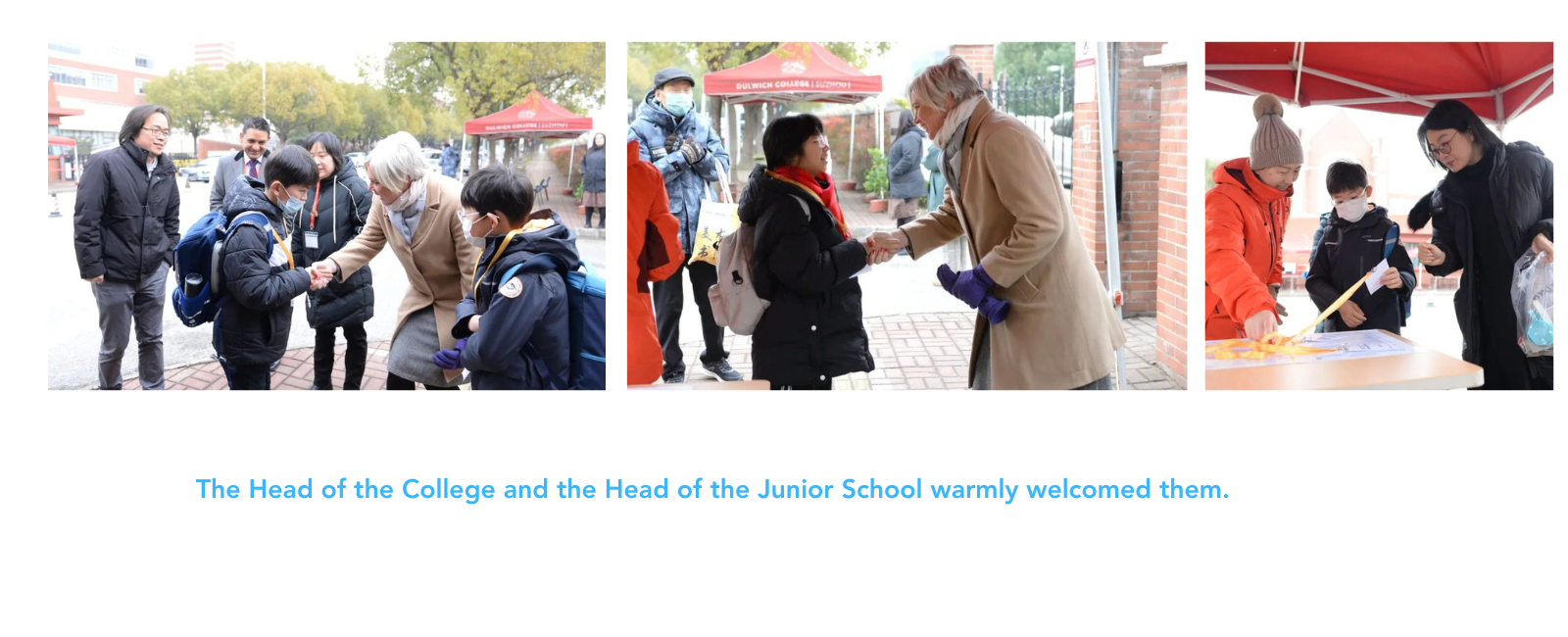 greeting at the school gate
