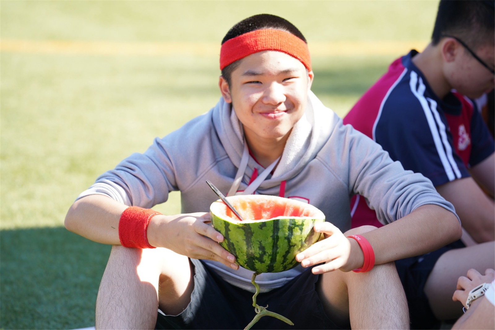 Michael as House Prefect during sports day