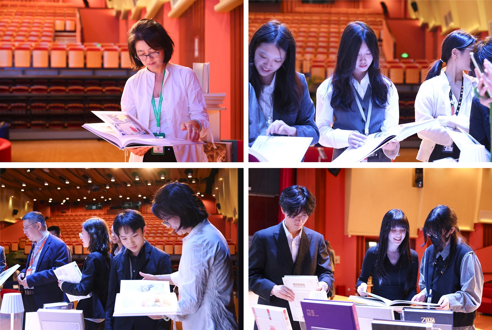 Students and parents reading the books from "The Healing Book Collection"