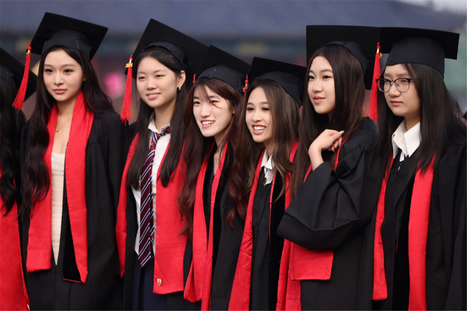 Ellie with friends at the Temple of Heaven photoshoot