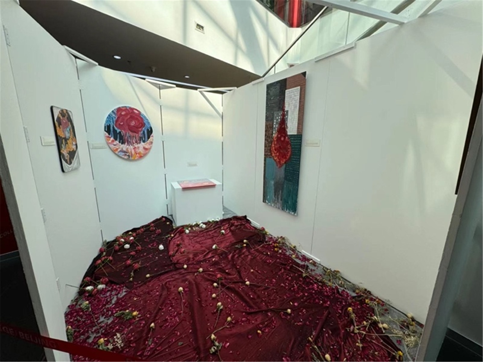 Sherri’s exhibition set-up