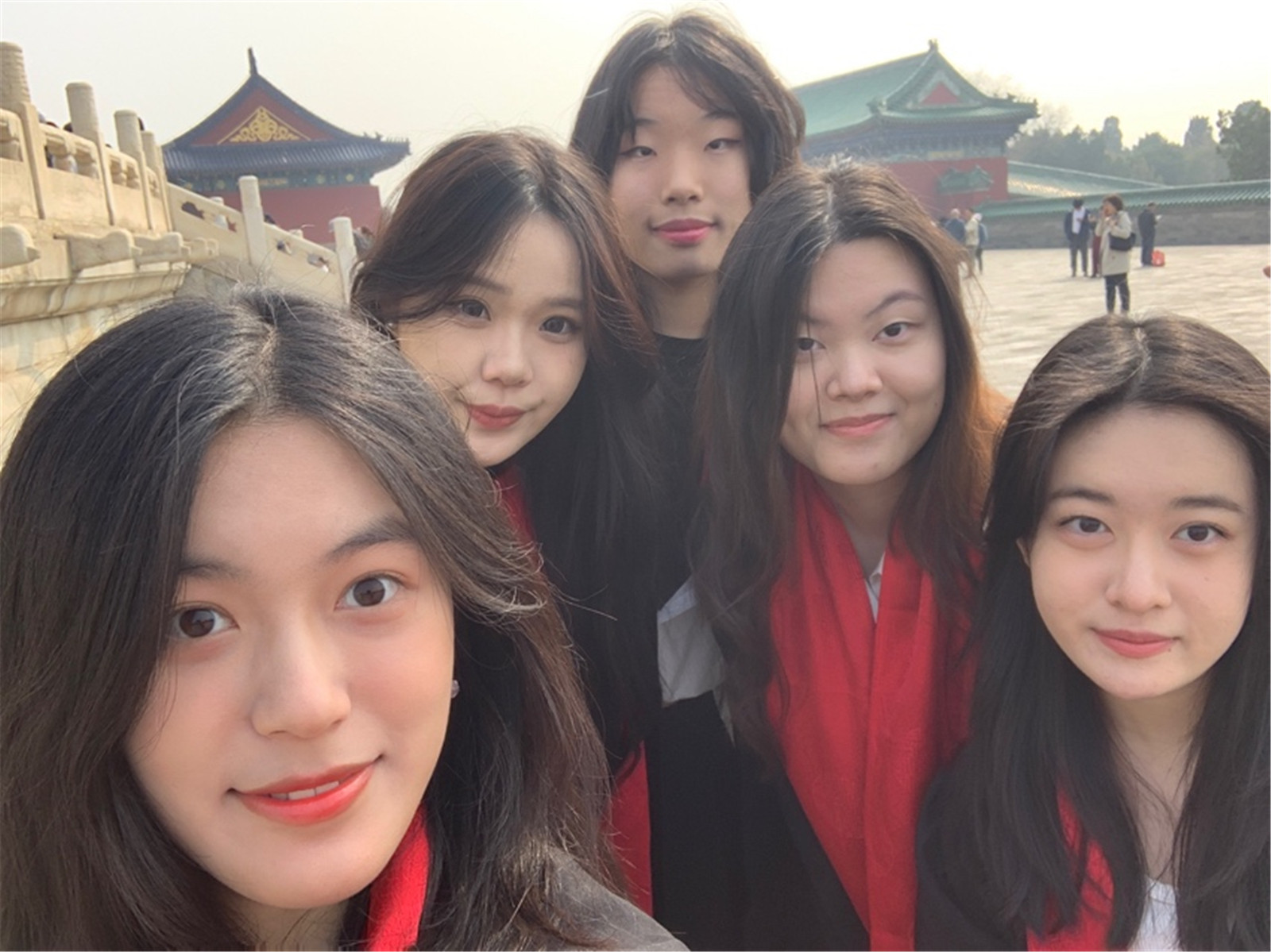 Photo taken in the Temple of Heaven with friends