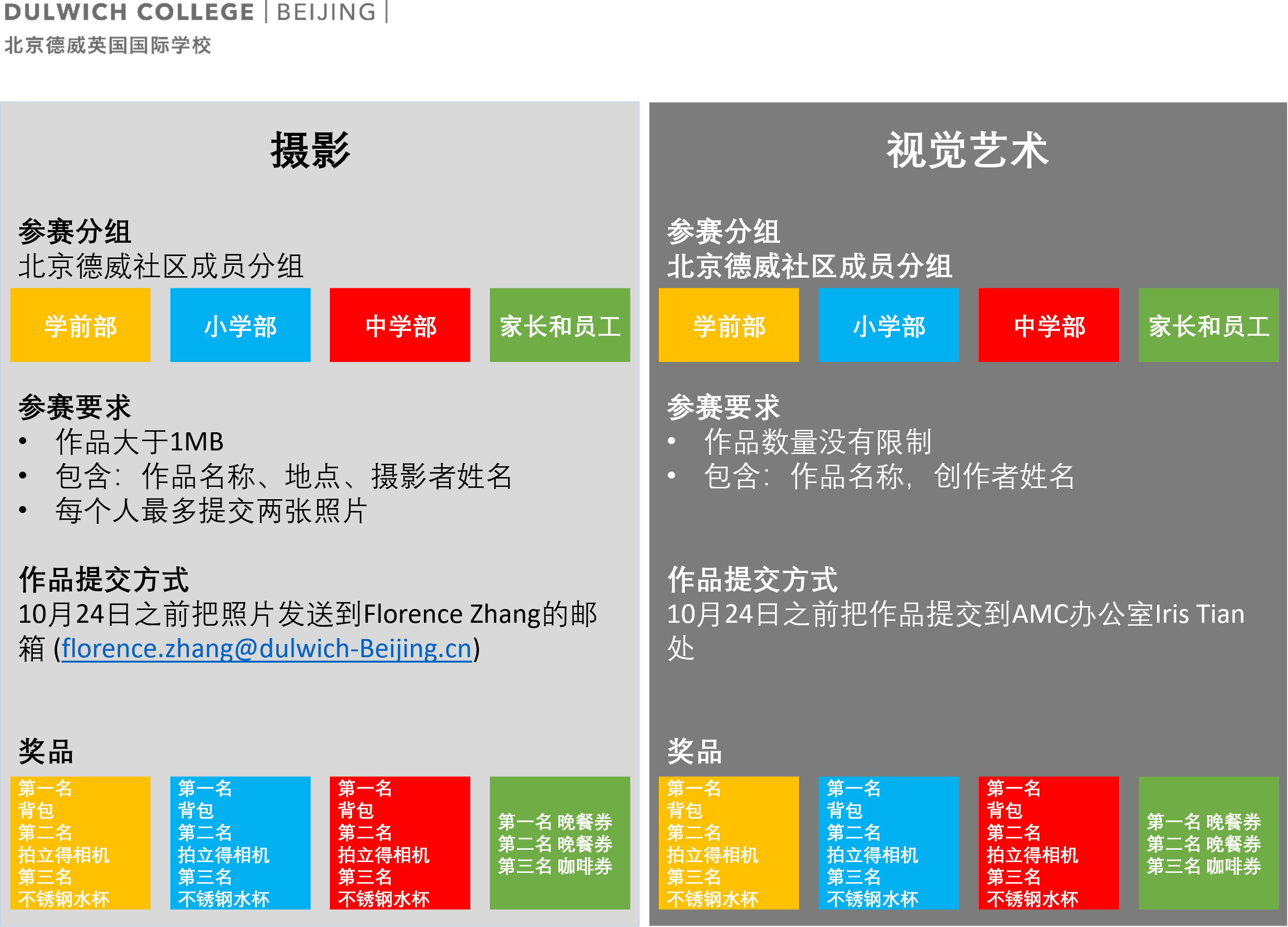 艺术竞赛参赛要求
