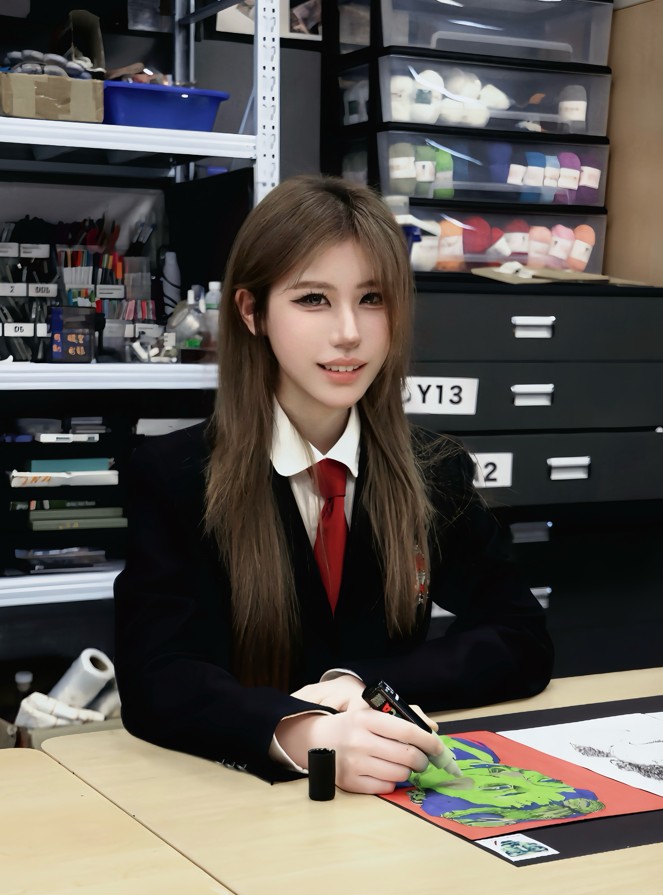艺术课堂中的 Jessie