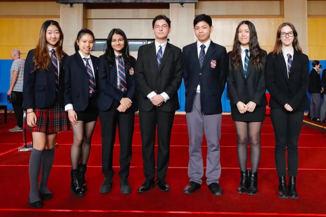 Angie (second from left) with the Student Voice Prefect Team