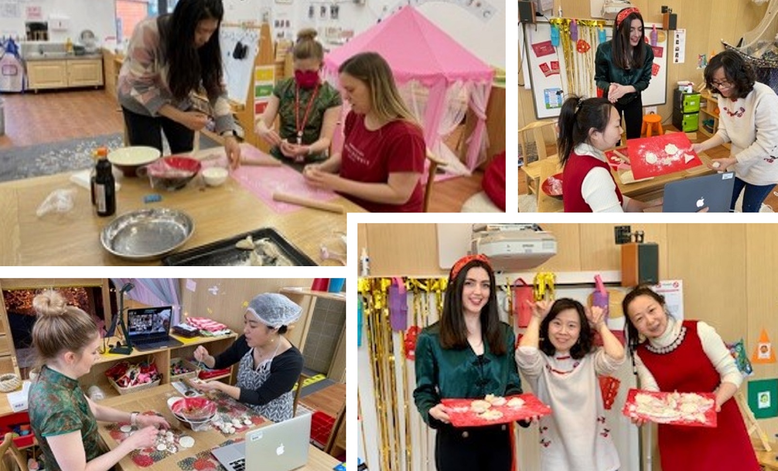 teachers make dumplings