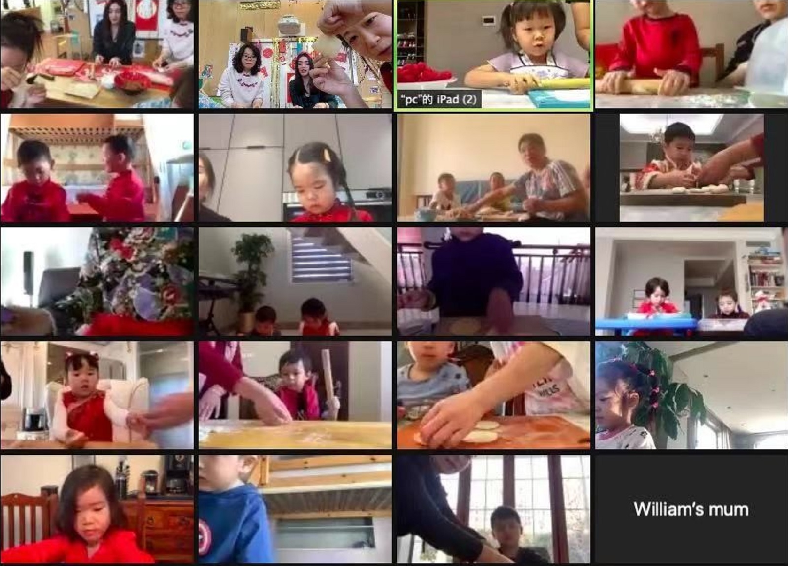 学前部学生包饺子