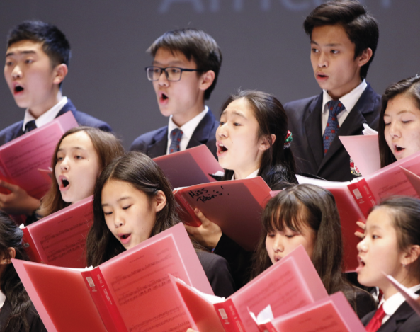 Mao in a school choir performance
