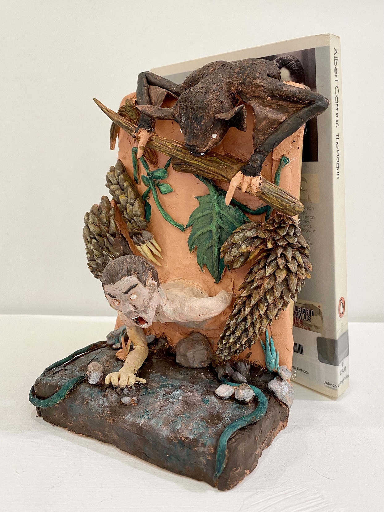 Vanessa's bookholder piece entitled "The Cure"