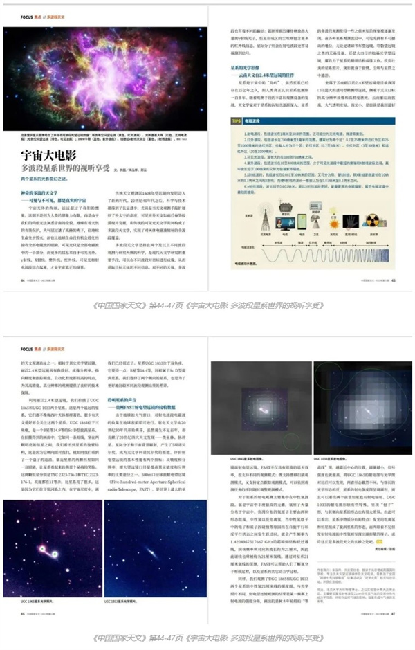 Chinese National Astronomy宇宙大电影: 多波段星系世界的视听享受