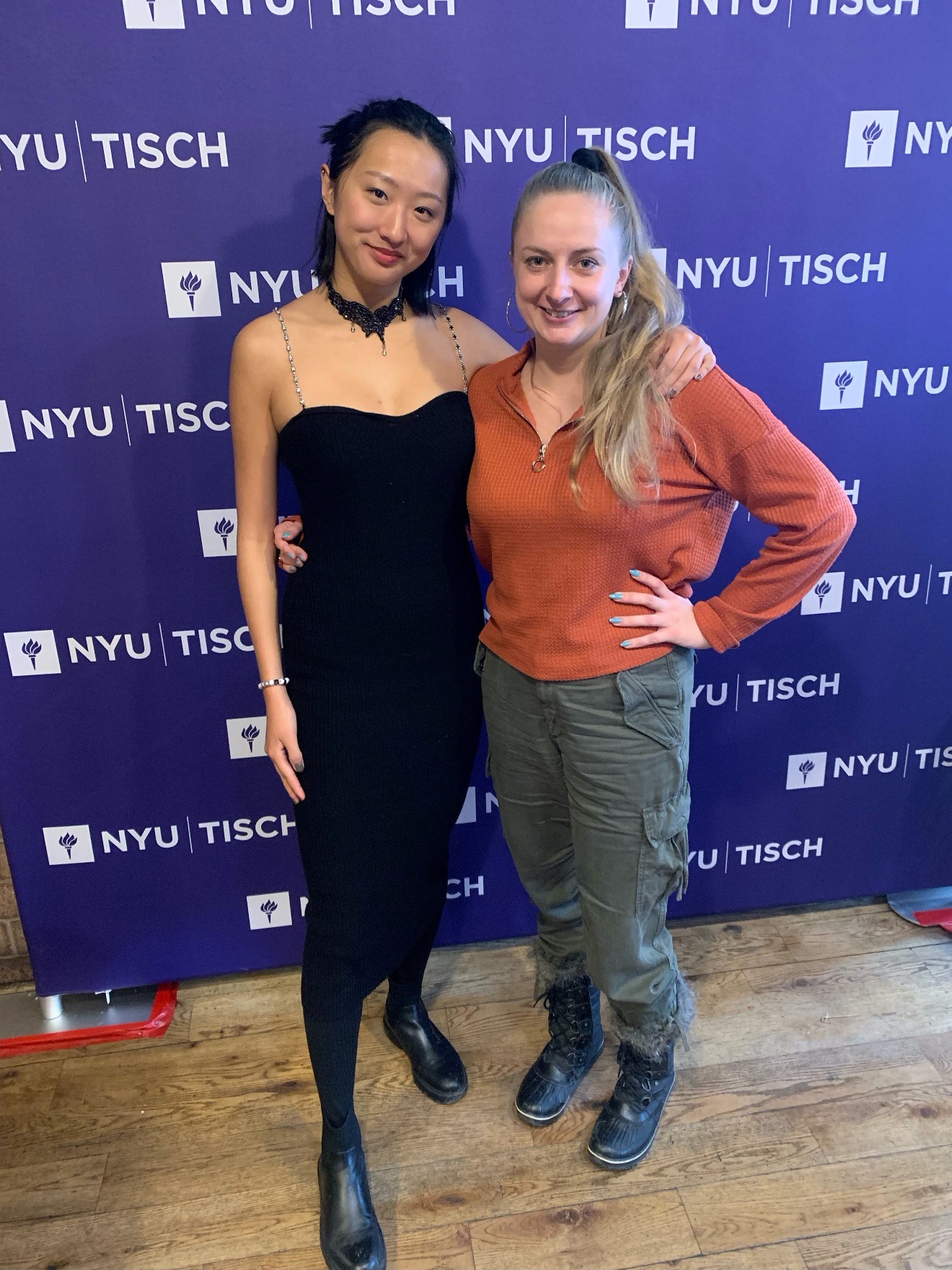 Amy with Bella Rasdal, costume designer for Sex & the City, at NYU