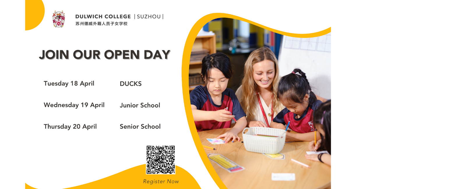 April Open Day flyer