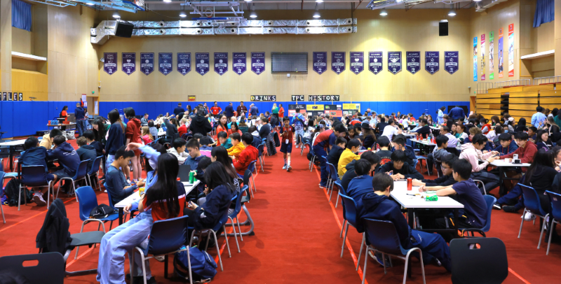 The Upper Gym was packed
