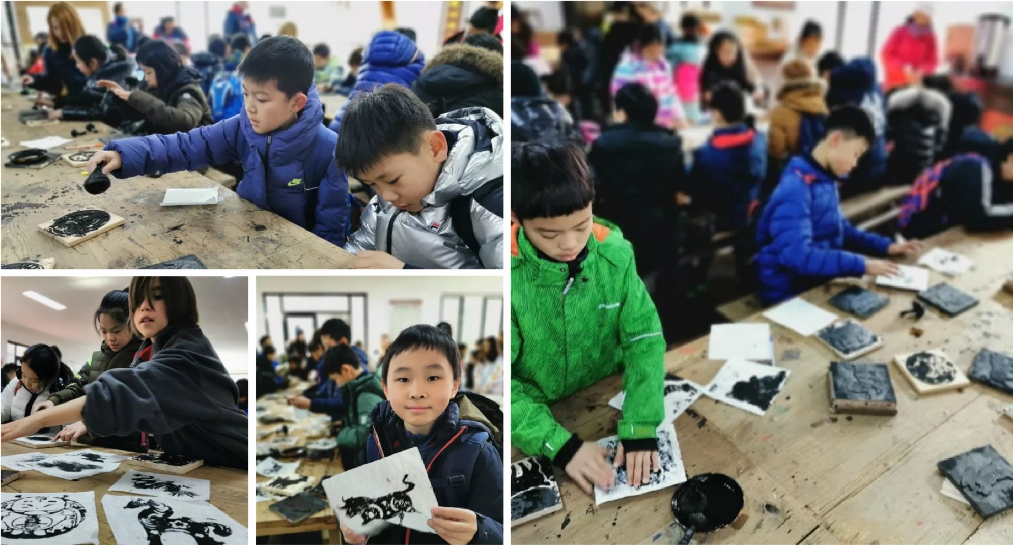 Students learning Chinese Puppetry