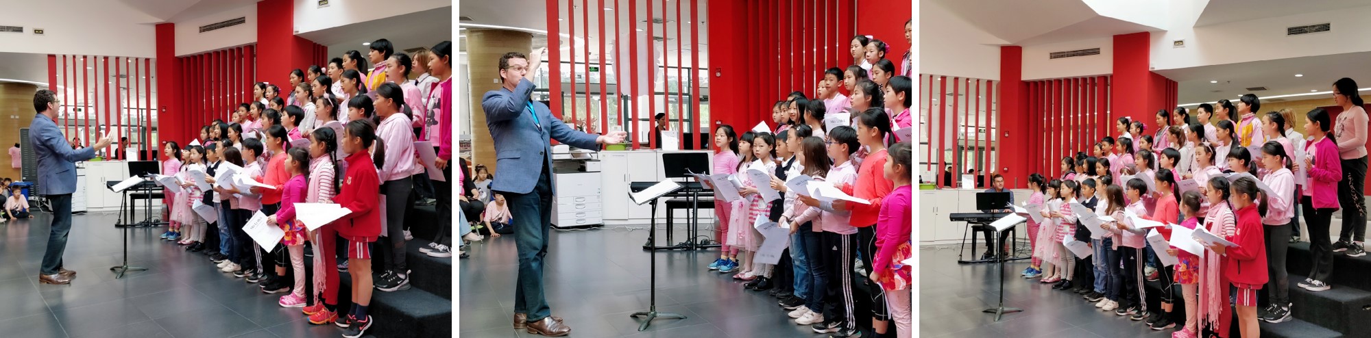 Paul Jarman conducting Lunch Concert on Pink Day at DCB