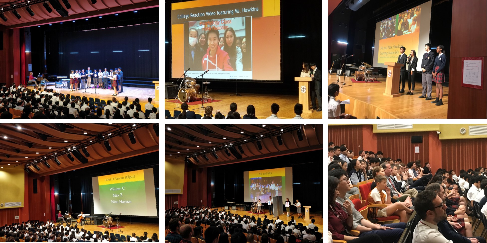 中学部举办的告别集会