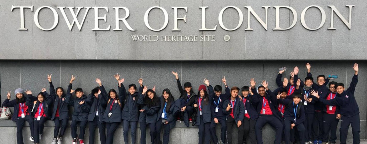 DCY Students at Tower of London during Dulwich Olympiad
